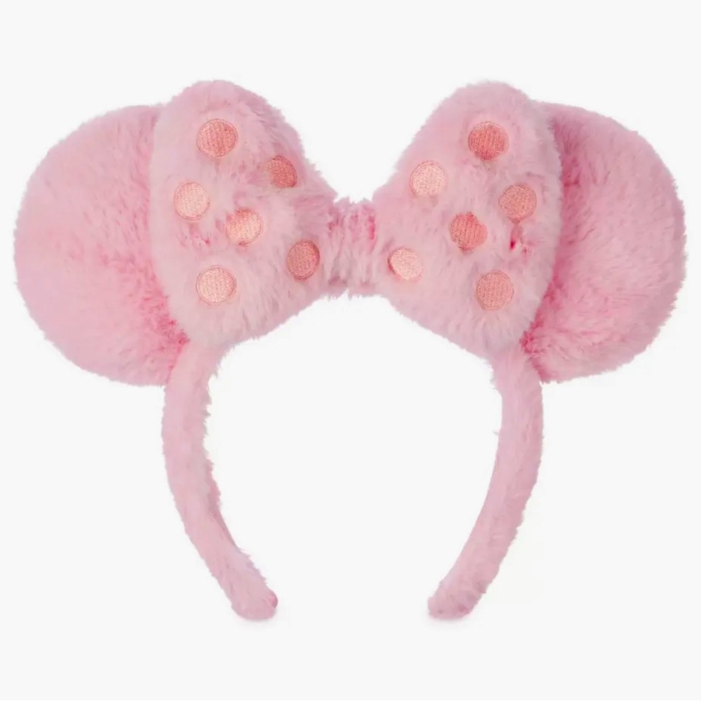 Disney Parks Piglet Pink Minnie Mouse Ears Furry Headband